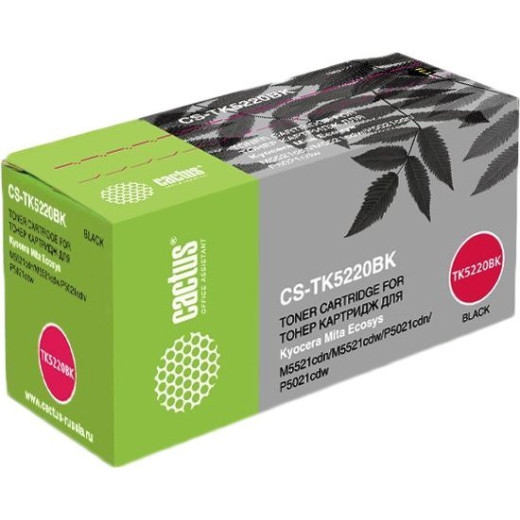 Картридж лазерный Cactus CS-TK5220BK black ((1200стр.) для Kyocera Ecosys M5521cdn/M5521cdw/P5021cdn/P5021cdw) (CS-TK5220BK)