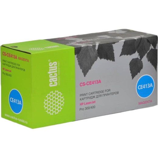 Картридж лазерный Cactus CS-CE413A magenta ((2600стр.) для HP CLJ Pro 300/400/M351) (CS-CE413A)