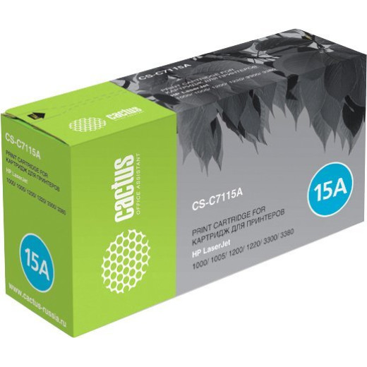 Картридж лазерный Cactus CS-C7115AS black ((2500стр.) для принтеров HP LaserJet 1000/1005/1200) (CS-C7115AS)