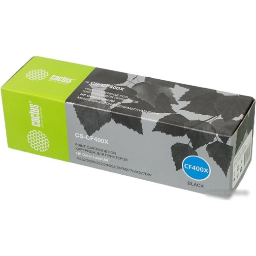 Картридж лазерный Cactus CS-CF400X black ((2800стр.) для HP CLJ M252/252N/252DN/252DW/M277n/M277DW) (CS-CF400X)