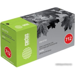 Картридж лазерный Cactus CS-C712S black ((1500стр.) для Canon LBP-3010/3020) (CS-C712S)