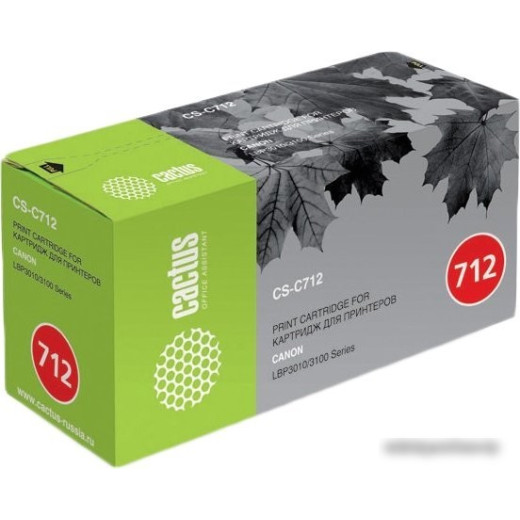 Картридж лазерный Cactus CS-C712S black ((1500стр.) для Canon LBP-3010/3020) (CS-C712S)