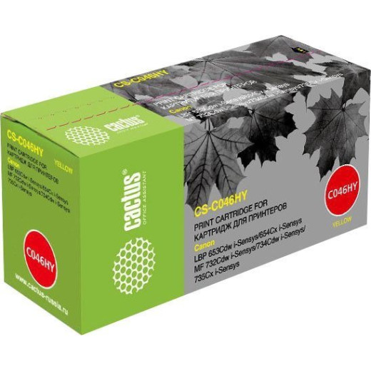 Картридж лазерный Cactus CS-C046HY yellow ((5000стр.) для Canon LBP 653Cdw/654Cx/MF732Cdw/734Cdw/735Cx) (CS-C046HY)