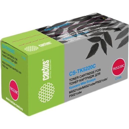 Картридж лазерный Cactus CS-TK5220C blue ((1200стр.) для Kyocera Ecosys M5521cdn/M5521cdw/P5021cdn) (CS-TK5220C)