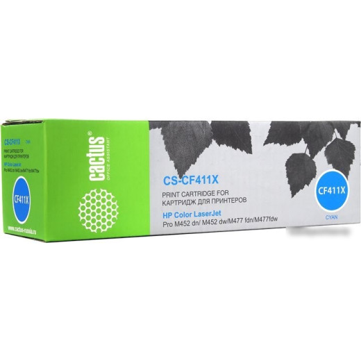 Картридж лазерный Cactus CS-CF411X blue ((5000стр.) для HP CLJ Pro M452dn/ M452dw/M477fdn/M477fdw) (CS-CF411X)