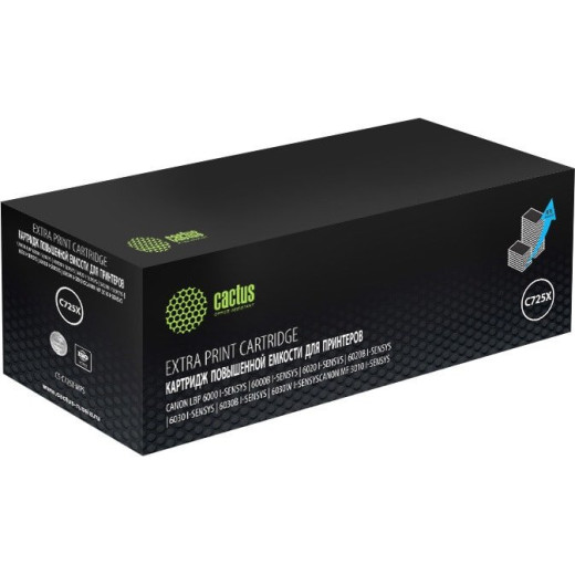 Картридж лазерный Cactus CS-C725X-MPS black ((3000стр.) для Canon i-Sensys 6000/6020/6030B i-Sensys) (CS-C725X-MPS)