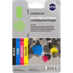 Картридж совм. Cactus EPT0735 черный/голубой/пурпурный/желтый набор (45.6мл)