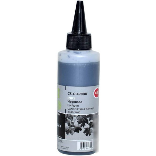 Чернила Cactus CS-GI490BK black100мл (для Canon Pixma G1400/G2400/G3400) (CS-GI490BK)