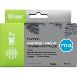 Картридж струйный Cactus CS-CZ133 №711 black ((73мл) для HP DJ T120/T520) (CS-CZ133)