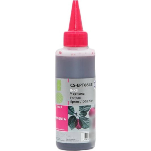 Чернила совм. Cactus EPT6643 пурпурный для Epson L100/L110/L120/L132/L200/L210/L222/L300/L312 (100мл)