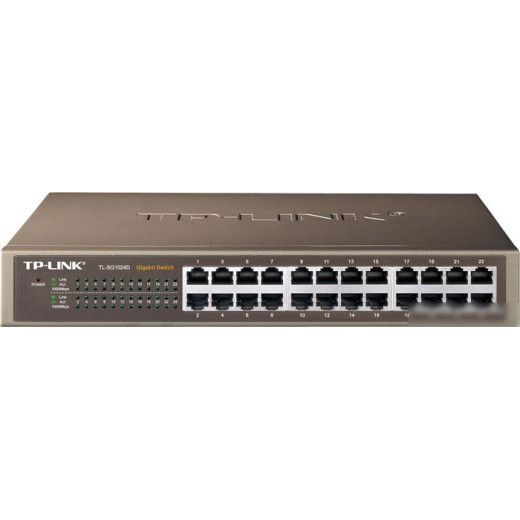 Коммутатор TP-Link TL-SG1024D неуправляемый настольный/19U 24x10/100/1000BASE-T