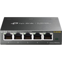 Коммутатор TP-Link TL-SG105E настраиваемый настольный 5x10/100/1000BASE-T