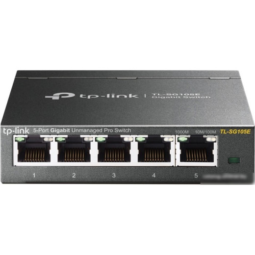 Коммутатор TP-Link TL-SG105E настраиваемый настольный 5x10/100/1000BASE-T