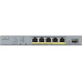 Коммутатор Zyxel GS1350-6HP-EU0101F 5G 1SFP 5PoE+ 60W управляемый