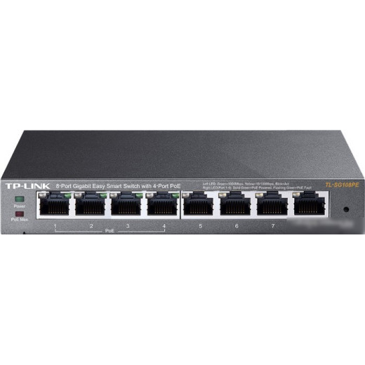 Коммутатор TP-Link TL-SG108PE 8G 4PoE 55W управляемый