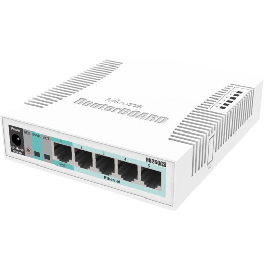 Коммутатор MikroTik RB260GS 5G 1SFP управляемый