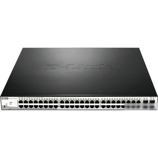Коммутатор D-Link DGS-1210-52MP/ME DGS-1210-52MP/ME/B1A 48G 4SFP 48PoE 370W управляемый