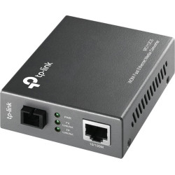 Медиаконвертер TP-Link MC112CS 10/100 Мбит/с RJ45 - 100 Мбит/с разъём SC (одномодовый оптоволоконный кабель), полнодуплексный,Tx:1310нм, Rx:1550нм, до 20км, переключающийся адаптер питания, возможность установки в шасси