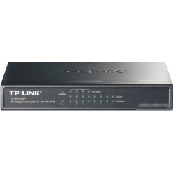 Коммутатор TP-Link TL-SG1008P неуправляемый настольный 8x10/100/1000BASE-T