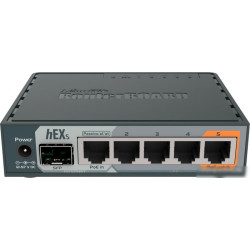 Роутер MikroTik hEX S (RB760IGS) 10/100/1000BASE-TX черный