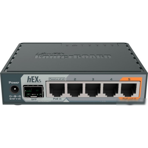 Роутер MikroTik hEX S (RB760IGS) 10/100/1000BASE-TX черный