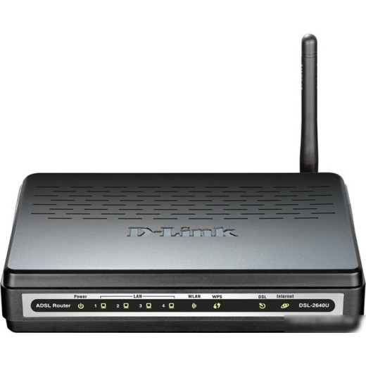 Роутер беспроводной D-Link DSL-2640U/R1A N150 ADSL2+/VDSL2 черный