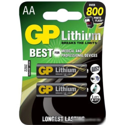 Батарейка GP Lithium AA (LR06) литиевая 15LF, BL2