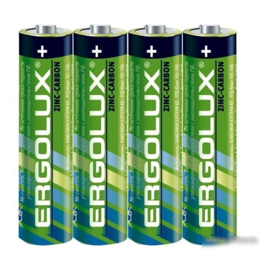 Батарея Ergolux Alkaline LR03 SR4 AAA 1150mAh (4шт) спайка