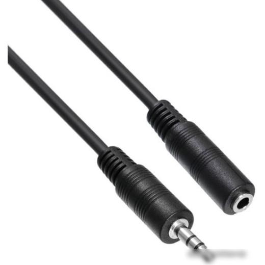 Кабель-удлинитель аудио Buro Jack 3.5 (m)/Jack 3.5 (f) 2м. черный (BAAC003-2)