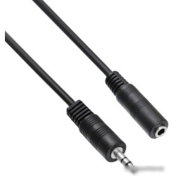 Кабель-удлинитель аудио Buro BAAC003-1 Jack 3.5 (m)/Jack 3.5 (f) 1м. черный