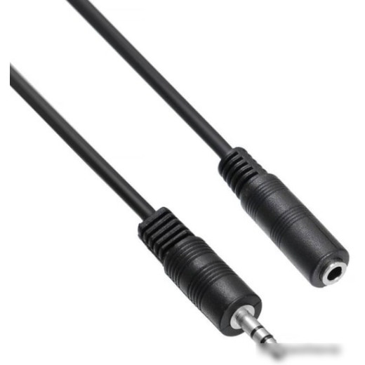 Кабель-удлинитель аудио Buro BAAC003-1 Jack 3.5 (m)/Jack 3.5 (f) 1м. черный