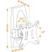 Кронштейн HOLDER LCDS-5003, телевизионный, 10 - 26, до 25кг, металлик
