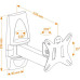 Кронштейн HOLDER LCDS-5004, телевизионный, 10 - 26, до 25кг, металлик