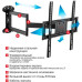 Кронштейн для телевизора Arm Media LCD-415 черный 24 -55  макс.35кг настенный поворотно-выдвижной и наклонный