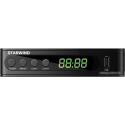 Ресивер DVB-T2 Starwind CT-200 черный
