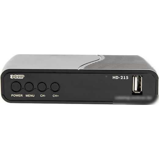 Ресивер DVB-T2 Сигнал Эфир HD-215 черный