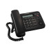 Телефон проводной Panasonic KX-TS2356RUB, ЖК дисплей, АОН, 50 номеров, черный