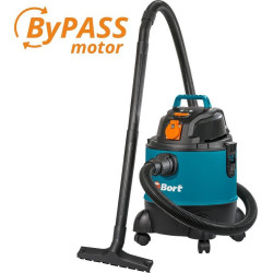 Строительный пылесос Bort BSS-1220-Pro 1250Вт (уборка: сухая/влажная) синий