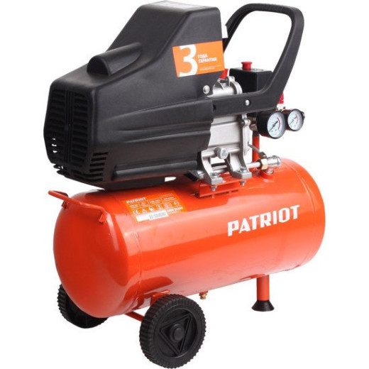 Компрессор поршневой Patriot EURO 24/240 масляный 240л/мин 24л 1500Вт оранжевый