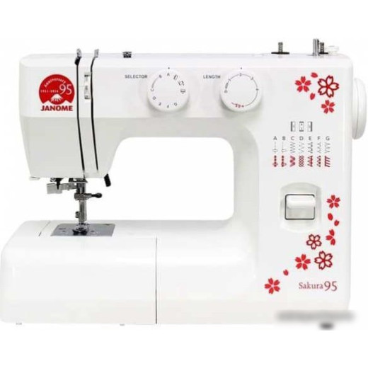 Швейная машина Janome Sakura 95 белый/цветы