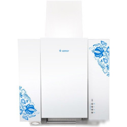 Вытяжка каминная наклонная Gefest ВО 3603 К18 max 550 м3/час, цвет белый синие цветы