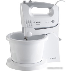 Миксер BOSCH MFQ36460, с чашей, белый и серый